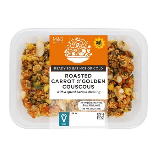 M&S Roasted Carrot & Golden Couscous with Harissa Dressing