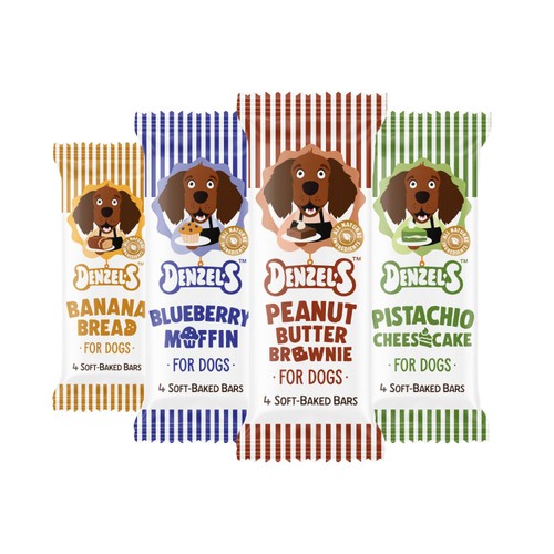 Denzels Peanut Butter Brownie Soft-Baked Bars for Dogs