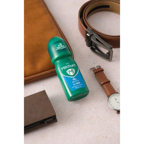 Mitchum Men 48HR Protection Roll-On Deodorant & Anti-Perspirant, Ice Fresh