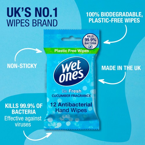 Wet Ones Be Fresh Biodegradable Antibacterial wipes