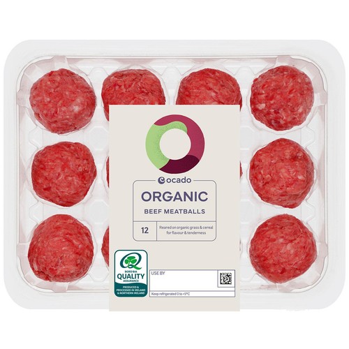 Ocado Organic 12 Beef Meatballs