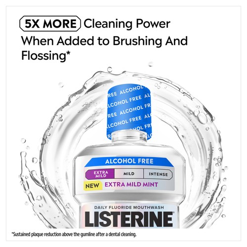 Listerine Total Care Extra Mild Mint Alcohol Free Mouthwash