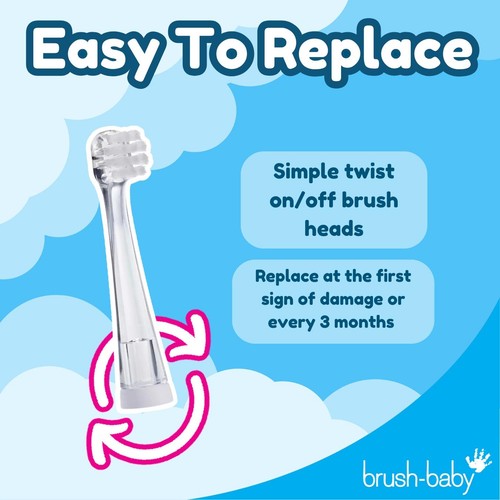 Brush Baby Babysonic Replacement Brush Heads 0-18 Months