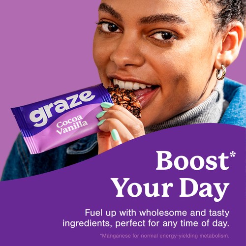 Graze Cocoa Vanilla Oat Boosts Flapjack Snack