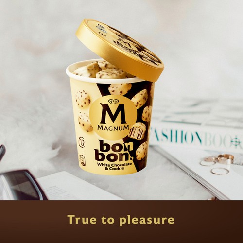 Magnum Bonbon White Chocolate & Cookies Ice Cream Frozen Snack