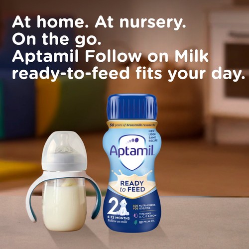 Aptamil 2 Follow On Baby Milk Formula Liquid Ready to Feed 6-12 Months