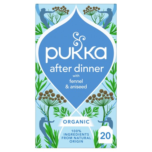 Pukka Organic After Dinner 20 Home Compostable Herbal Tea Bags