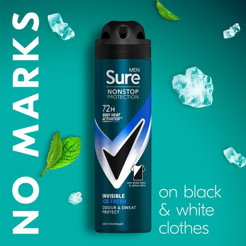 Sure Men 72hr Nonstop Protection Invisible Ice Antiperspirant Deodorant