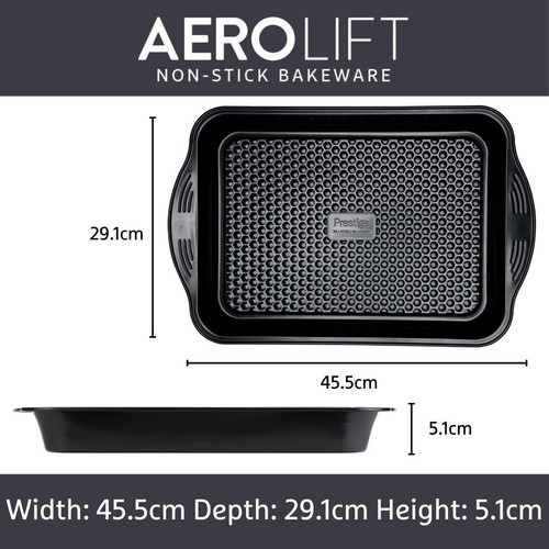 Prestige Aerolift Carbon Steel Large Deep Baking Tray 45 x 29cm