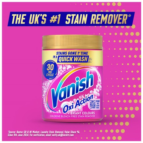 Vanish Oxi Action Fabric Stain Remover Powder Colours