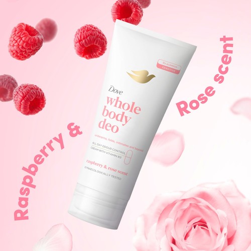 Dove Women 48h Whole Body Stick Raspberry & Rose 