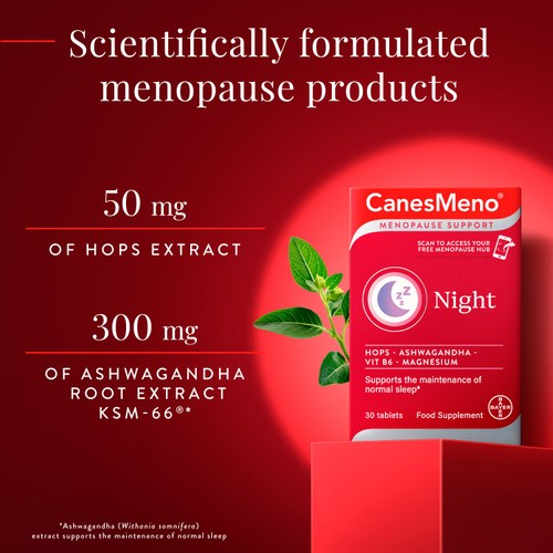 CanesMeno Menopause Support Night Food Supplement Tablets