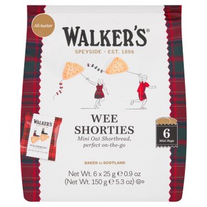 Walker's Wee Shorties Mini Oat Shortbread Triangles 6 x 25g