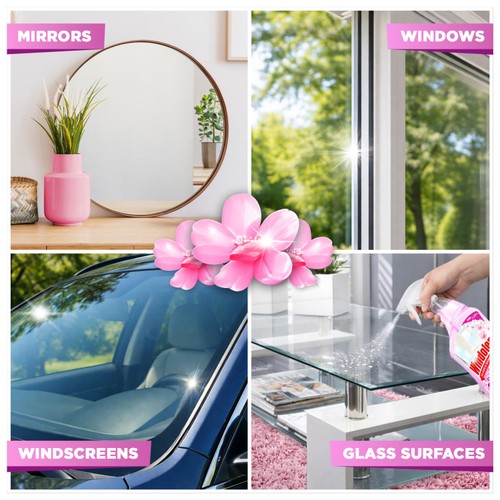 Windolene Diamond Shine Glass & Shiny Surfaces Pink Floral