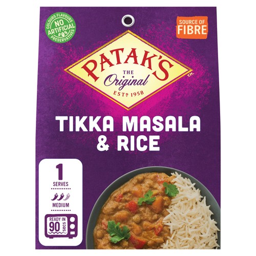 Pataks Tikka Masala Curry & Rice