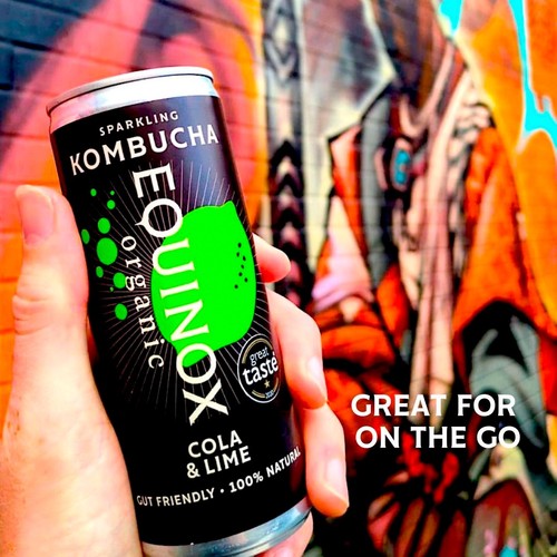 Equinox Organic Cola and Lime Kombucha