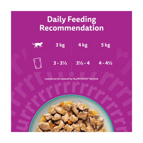 Whiskas 1+ Tasty Mix Catch of the Day Adult Wet Cat Food Pouches in Gravy