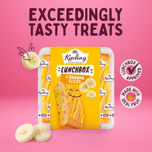 Mr Kipling Banana Lunchbox Slices 