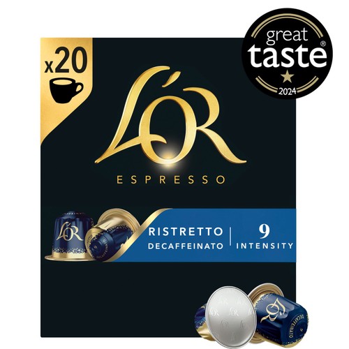 L'OR Espresso Ristretto Decaff Coffee Pods Intensity 11