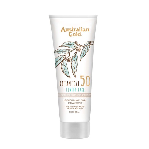 Australian Gold Botanical SPF 50 Tinted Face Sun Lotion Fair To Light