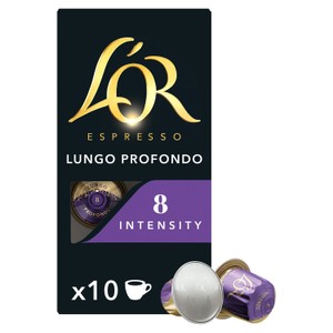 L’or. Espresso Lungo Profondo Coffee Capsules x10 Intensity 8 52g