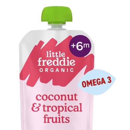 Little Freddie Coconut & Tropical Fruits Baby Pouch 6+ Months
