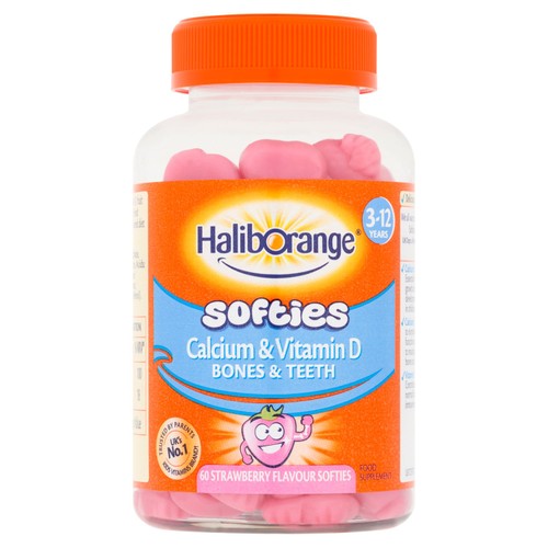 Haliborange  Kid's Softies Calcium & Vitamin D Strawberry Gummies 3-12yrs 