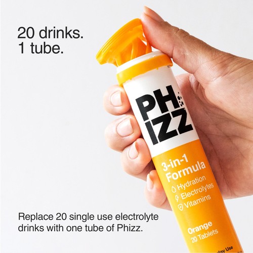Phizz Orange Multivitamin, Hydration & Electrolyte Effervescent Tablets
