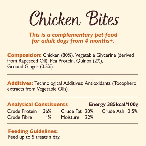 Lily's Kitchen Chomp-away Chicken Bites for Dogs