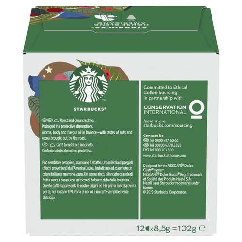 Starbucks Medium House Blend Coffee Pods Dolce Gusto 
