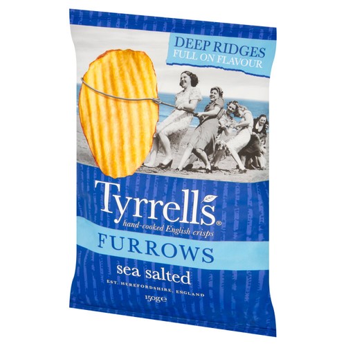 Tyrrells Furrows Sea Salted Sharing Crisps