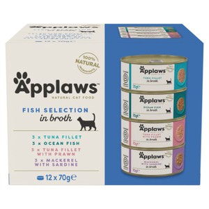 Applaws Natural Wet Cat Food Multipack Tins Variety Selection in Broth