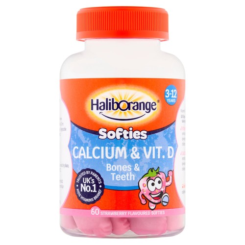 Haliborange  Kid's Softies Calcium & Vitamin D Strawberry Gummies 3-12yrs 