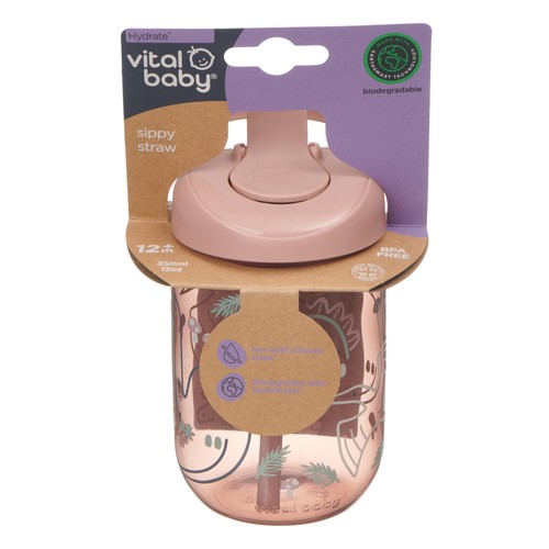 Vital Baby Hydrate Sippy Straw - natural berry