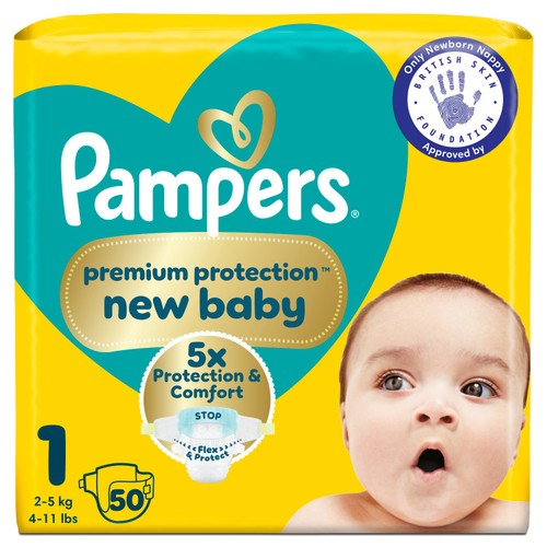 Pampers New Baby Nappies, Size 1 (2-5kg) Essential Pack