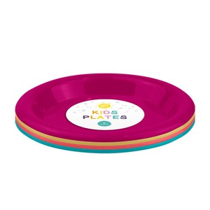 Summer Days Kids Bright Plastic Plates Dia 18cm