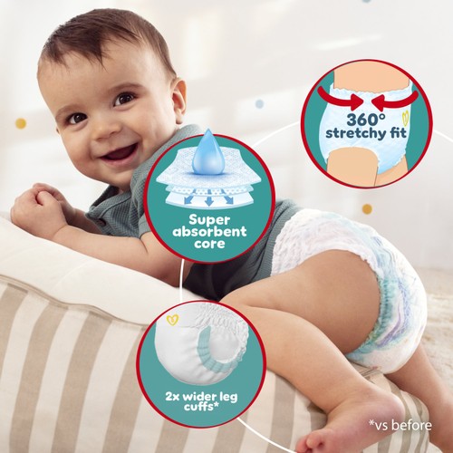 Pampers Baby-Dry Nappy Pants Size 8 (17kg+) Jumbo Pack