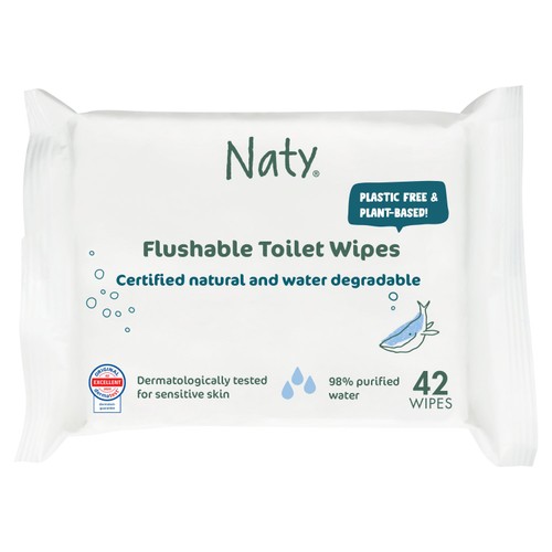 Naty  Flushable Toilet Wipes Unscented