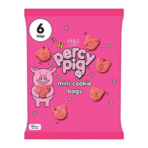 M&S All Butter Mini Percy Pig Cookie Bags