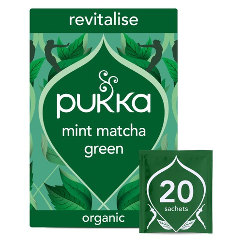 PUKKA Mint Matcha Green Organic & Fair Herbal Tea Bags