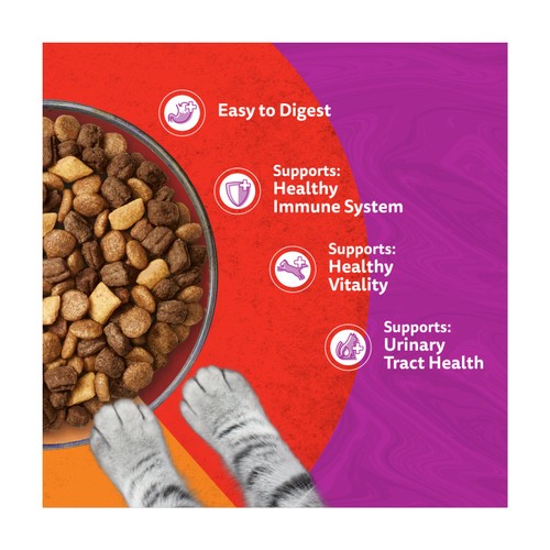 Whiskas 1+ Adult Complete Dry Cat Food Duo Meaty Combo 800g