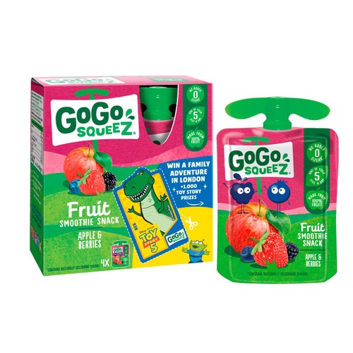 GoGo squeeZ Fruit Smoothie Snack Apple & Berries