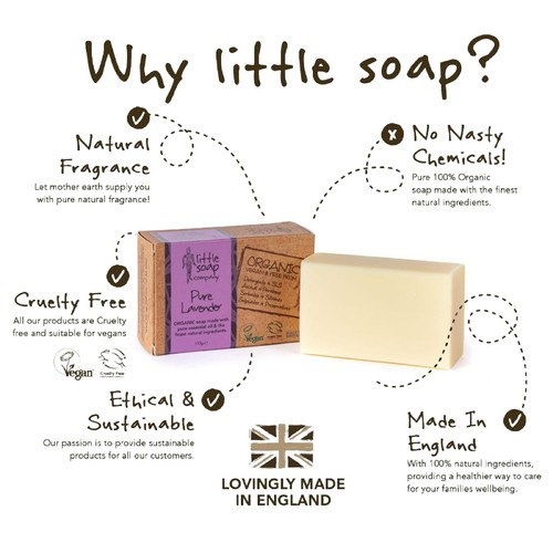 Little Soap Company Organic Bar Soap Lavender