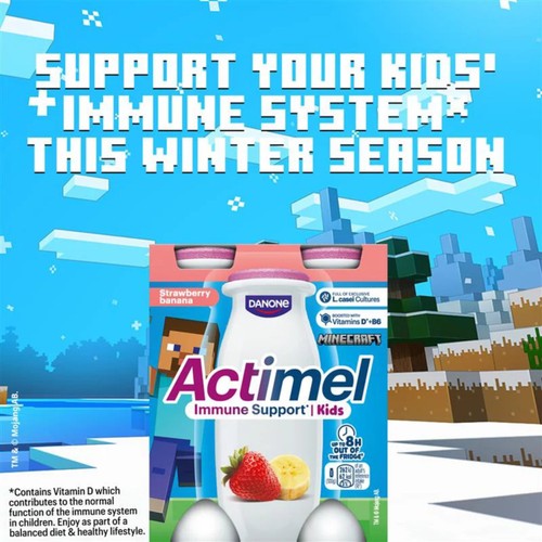Actimel Kids Strawberry Banana Yoghurt Drink