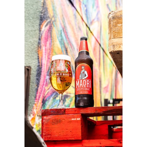 Madri Excepcional Premium Lager Beer Bottle 