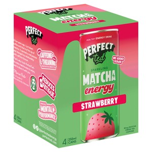 PerfectTed Matcha Energy Strawberry 4 pack
