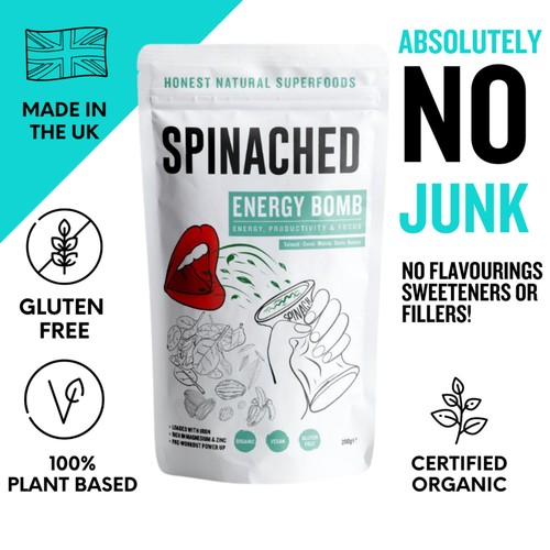 Spinached Organic Energy Bomb Iron, Magnesium & Zinc supplement