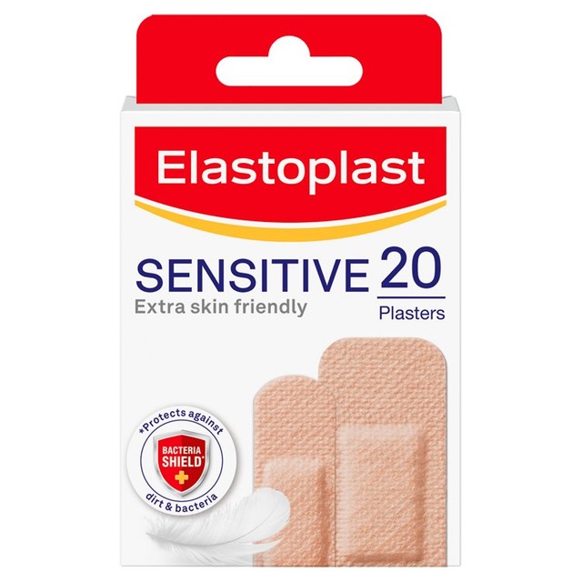 Elastoplast Sensitive Hypoallergenic Plasters Multi Tone Light 20 Pack