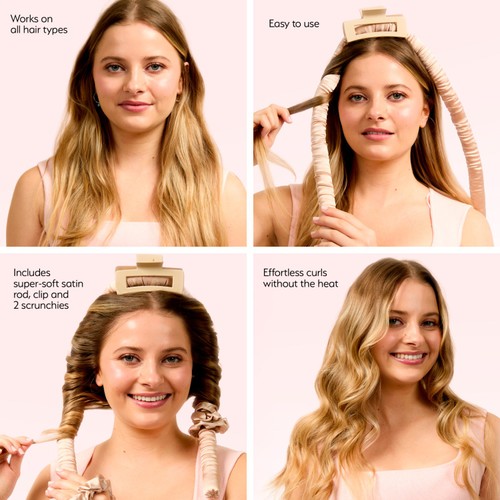 Silver Cloud Heatless Curlers Set, Caramel
