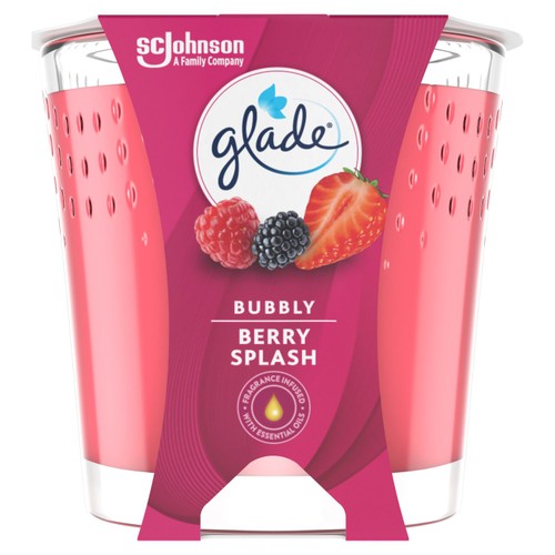 Glade Small Scented Candle, Bubbly Berry Splash